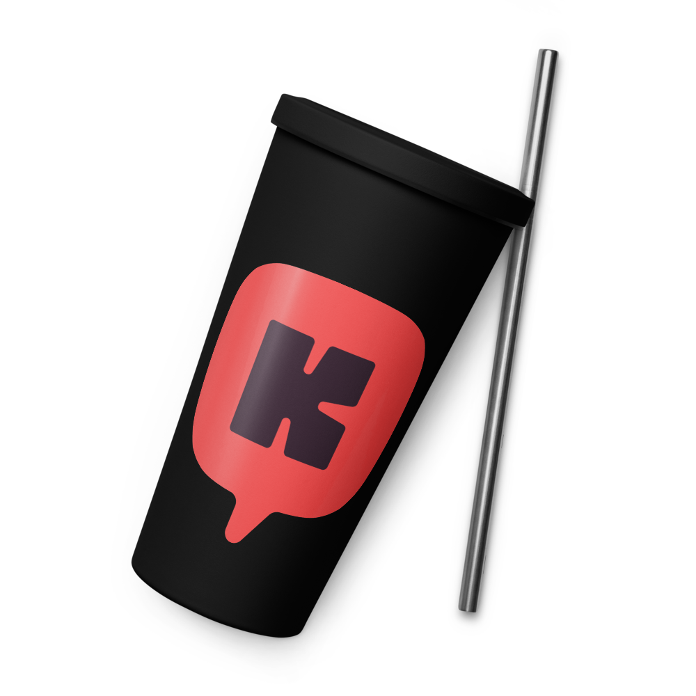 Thermo cup with straw
