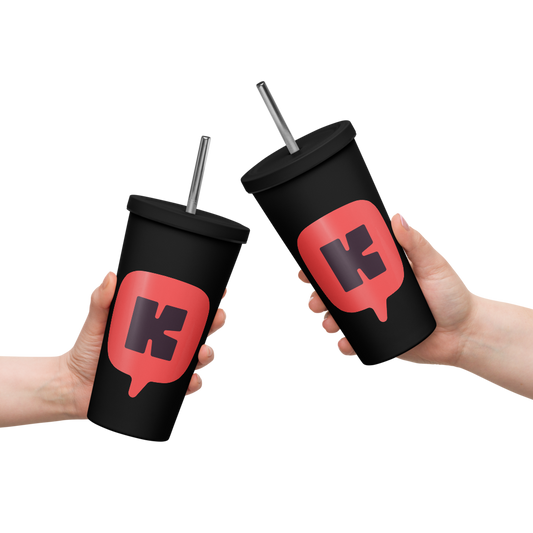 Thermo cup with straw