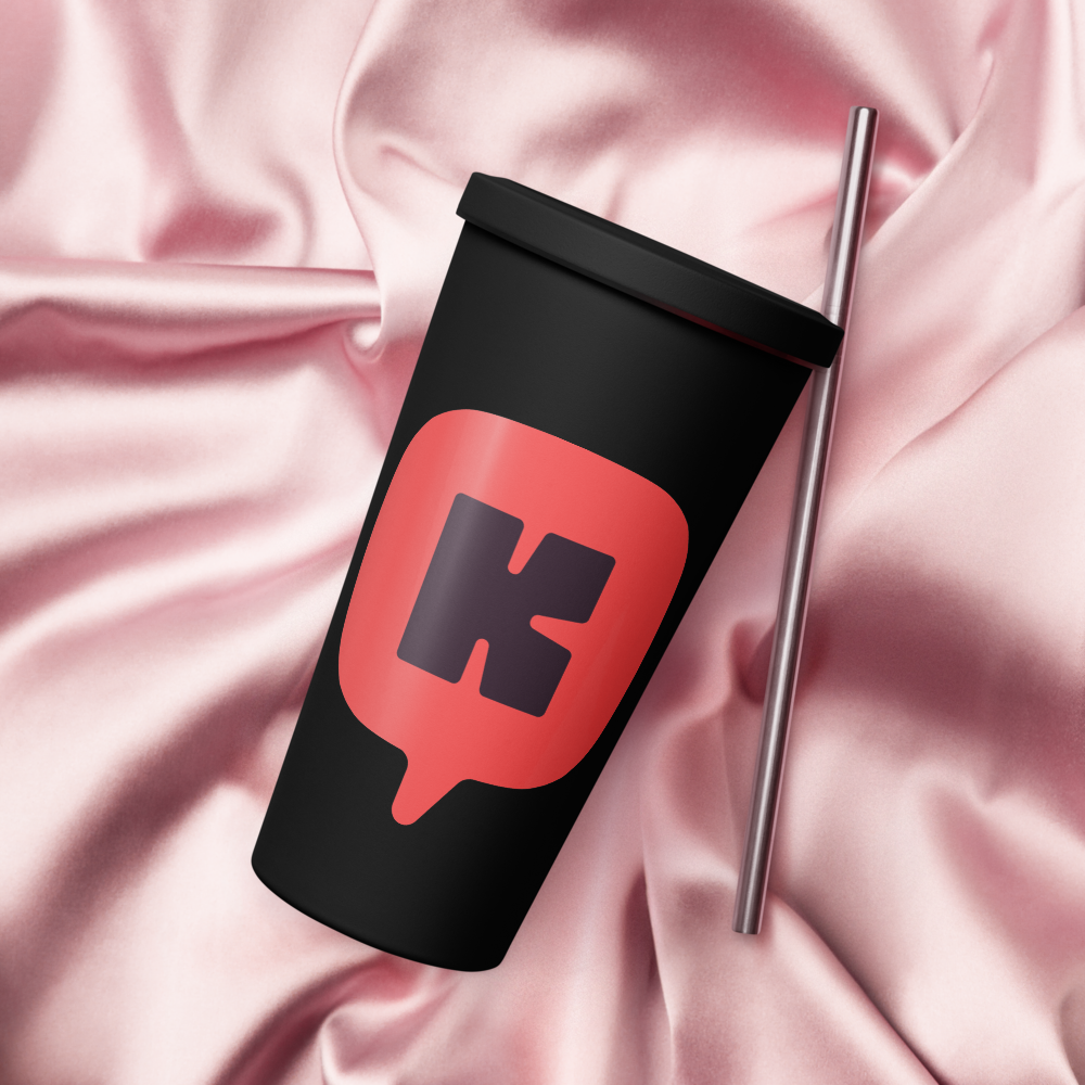 Thermo cup with straw